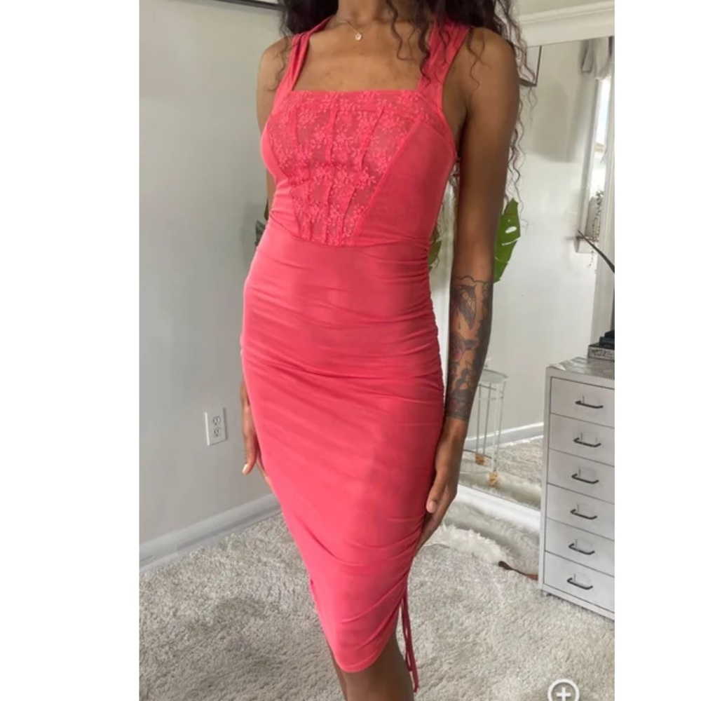 NEW Intimately Free People Corset Convertible Mesh Bodycon Dress